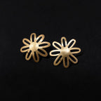 Phool - Big Flower Brass Ear Studs