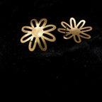 Phool - Big Flower Brass Ear Studs