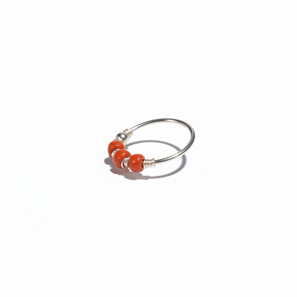 Crimson Bloom Nose Ring