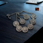 Vintage Floral Choker Set : Silver