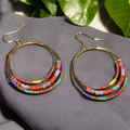 Brass Hoop Earrings : Triple Candy