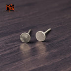 Silver Circle Stud Earrings