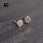 Silver Circle Stud Earrings