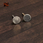 Silver Circle Stud Earrings