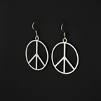 Silver Peace | Brass Silver Polish Earrings