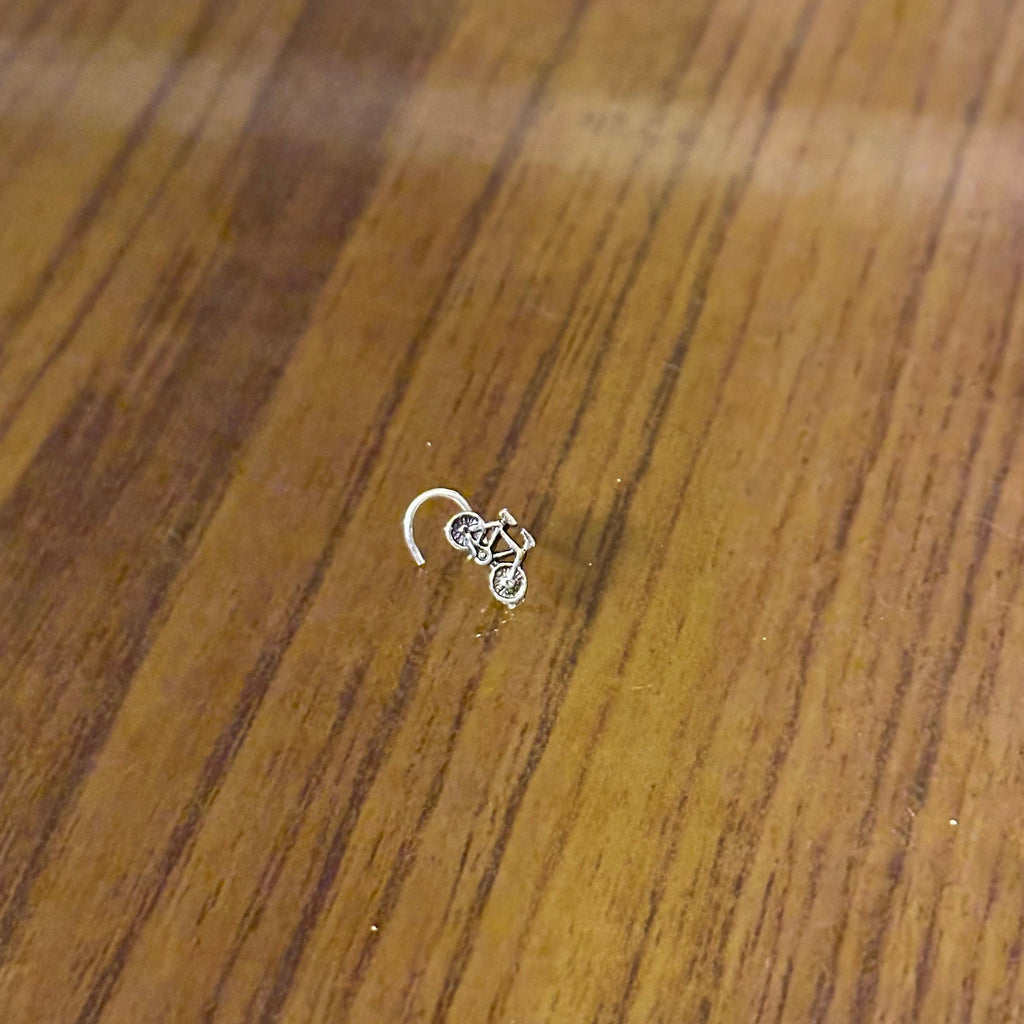 Pure Silver Cycle Nosepin (Wired)