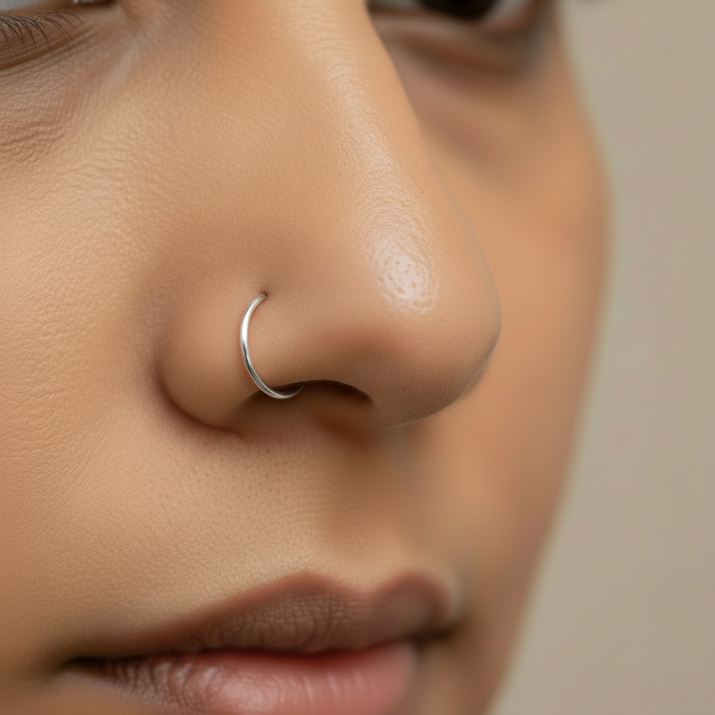 Classic Plain Silver Nose Ring – 92.5 Sterling Silver