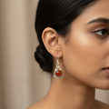 Silver Carnelian Drop Earrings