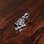 Silver Skull & Bones Pendant
