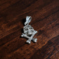 Silver Skull & Bones Pendant