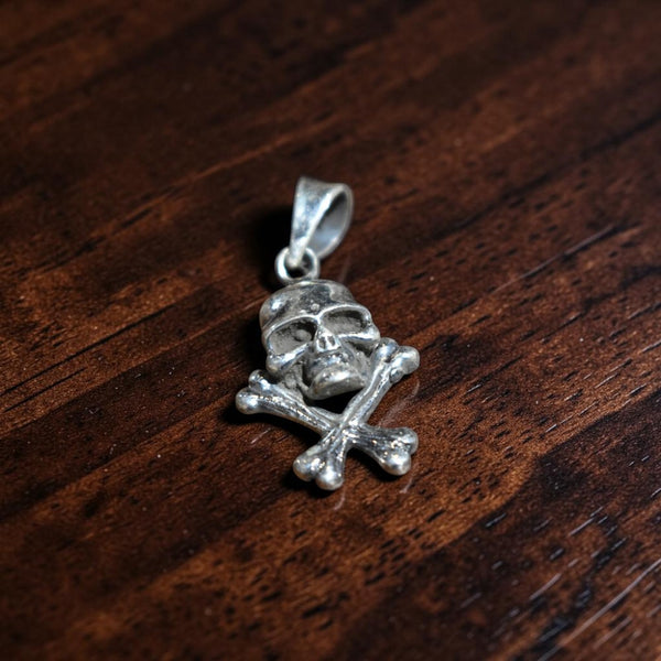 Silver Skull & Bones Pendant