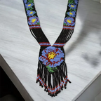African Weave Necklace : Flower