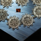 Geometric Floral Choker Set : Silver