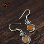 Handmade Carnelian Silver Earrings