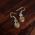Handmade Carnelian Silver Earrings