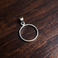 Minimal Silver Circle Pendant 92.5 sterling silver MYRA