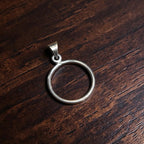 Minimal Silver Circle Pendant 92.5 sterling silver MYRA