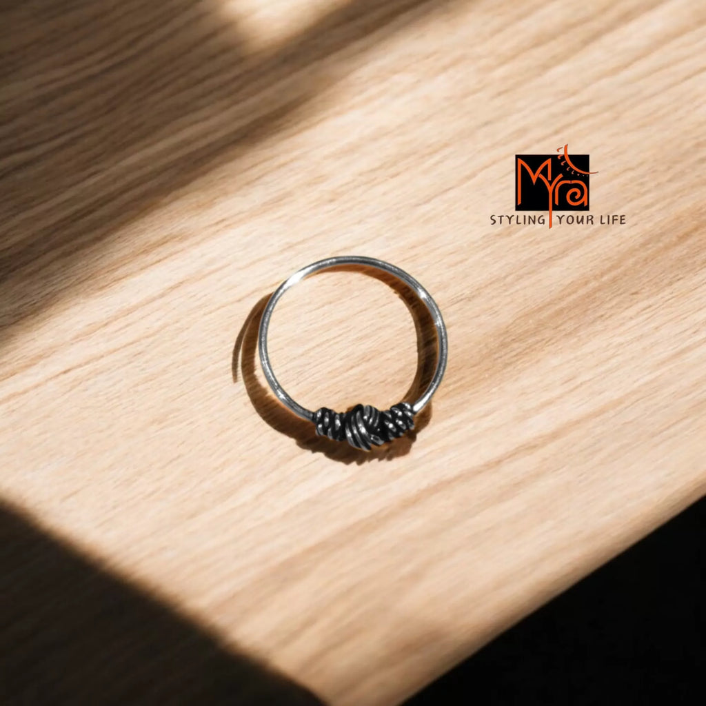Tied Soul Nose Ring 92.5 sterling silver pure silver MYRA
