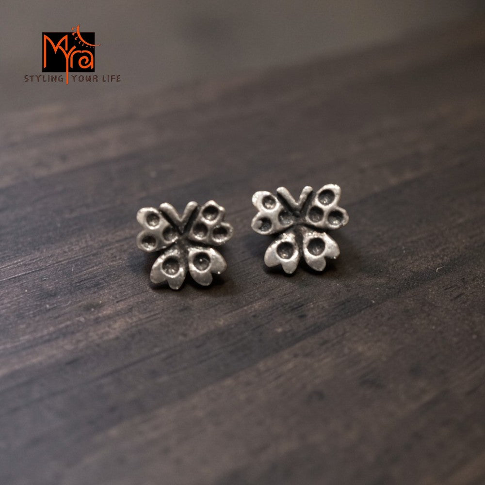 Silver Butterfly Stud Earrings