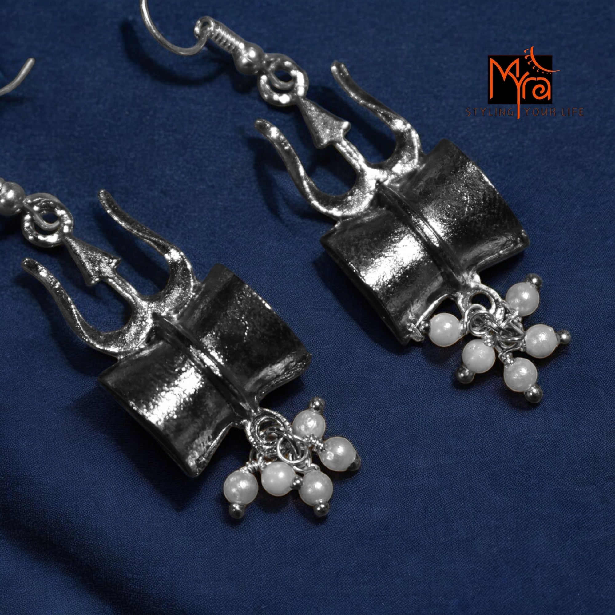 Pearl Enhanced Dumroo Earrings