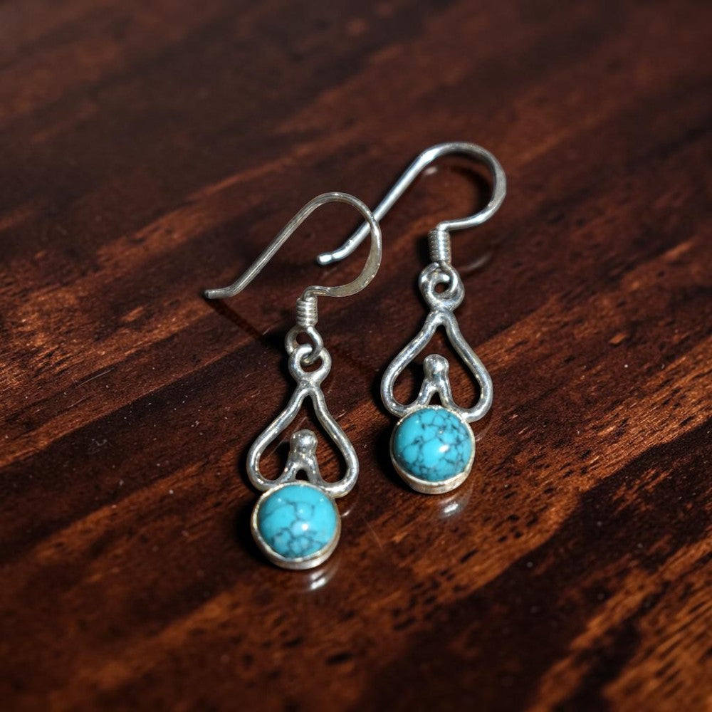 Simple Turquoise Statement Earrings