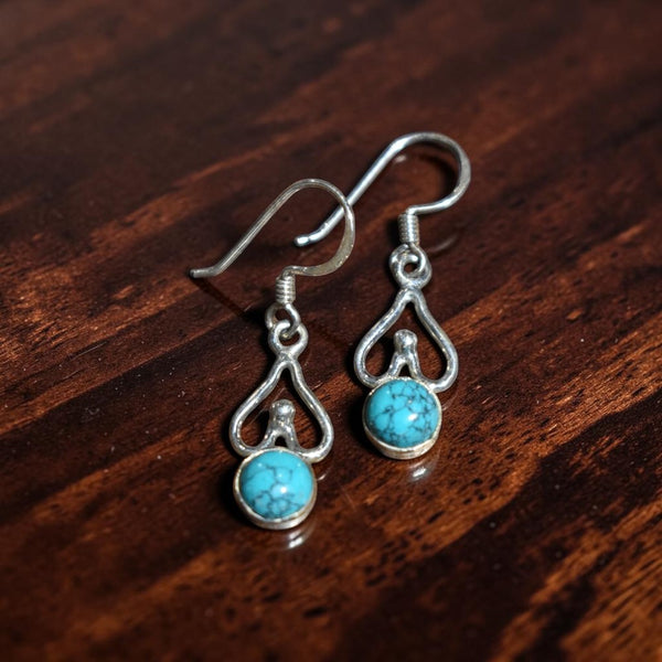Simple Turquoise Statement Earrings