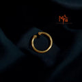 Golden Glow Clip-On Septum Ring 92.5 sterling silver no piercing MYRA