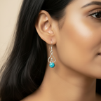 Simple Turquoise Statement Earrings