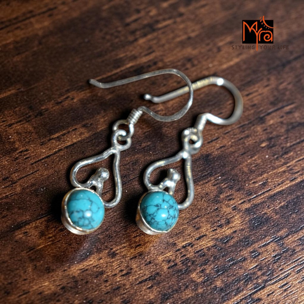 Simple Turquoise Statement Earrings