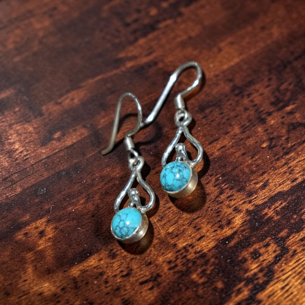 Simple Turquoise Statement Earrings