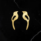 Pakhi - Bird Motif Brass Ear Studs