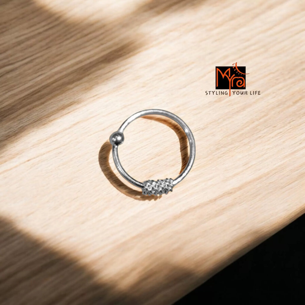 Rope Bond Nose Ring 92.5 sterling silver pure silver MYRA
