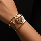 Spiral Coil Brass Bracelet