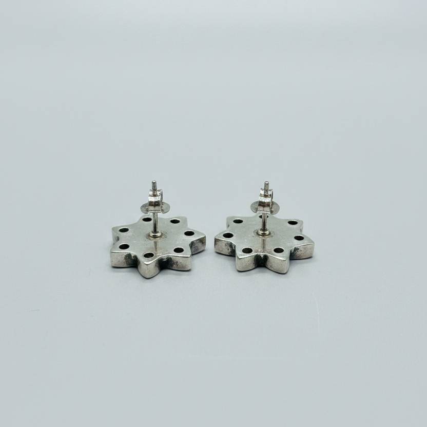 Bagher Chokh | Tiger Eye Sterling Silver Earrings