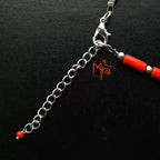Tomato Red Pipe Beaded Anklet