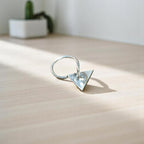 Buy agnikona triangle silver nosepin online India MYRA