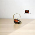 Agnirekha Teardrop Hand-Painted Silver Nosepin 92.5 sterling silver MYRA