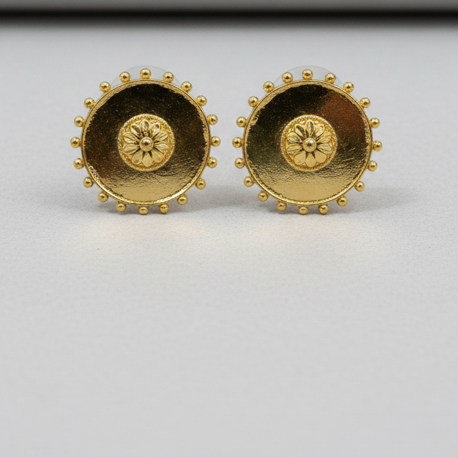 Charkar Gaan | Chorka Brass Golden Earrings