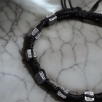 Black Thread Charm Anklet : Cube