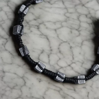 Black Thread Charm Anklet : Cube