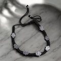 Black Thread Charm Anklet : Hamsa Hand