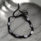 Black Thread Charm Anklet : Hamsa Hand