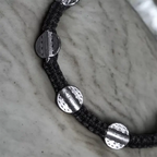 Black Thread Charm Anklet : Circle Pipe