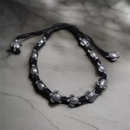 Black Thread Charm Anklet : Turtle