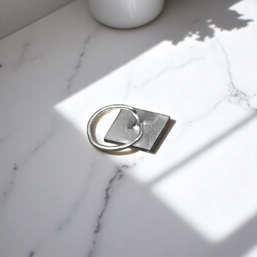 Buy basanti yellow square silver nosepin online India MYRA
