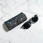 Black Kantha Spectacle Case - Handcrafted Bengali Eyewear Holder