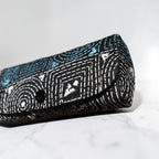 Black Kantha Spectacle Case - Handcrafted Bengali Eyewear Holder