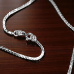 Box Chain Silver Anklet