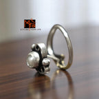 Buy charita pearl silver nosepin online India MYRA