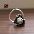 Charita Pearl Silver Nosepin 92.5 sterling silver India MYRA